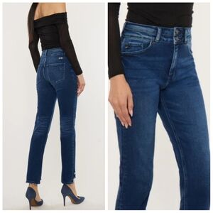 NWT KanCan Cadence High Rise Slim Straight Leg Jeans Women's 7/27 Dark Wash